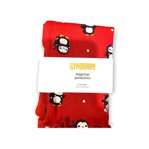 Gymboree baby girl winter holiday penguin leggings size 3-6 months
